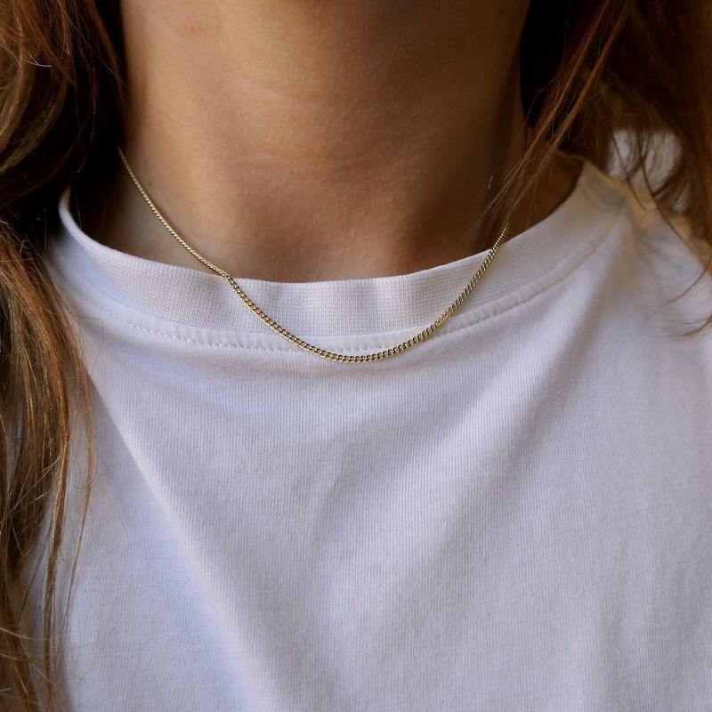 Image 9 of Gold gourmet link chain | 40 cm