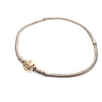 Pandora bracelet; Silver with gold clasp; Snake Chain | 20 cm
