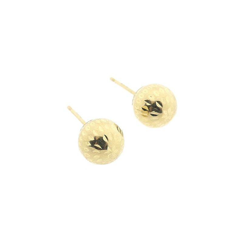 Image 7 of Gold subtle stud earrings | Sphere