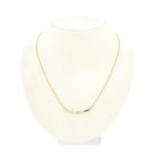 Image 1 of Gold cobra link necklace with 0.03 ct. diamond | 42.5 cm