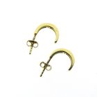 Image 5 of Gold semicircular earrings with zirconia