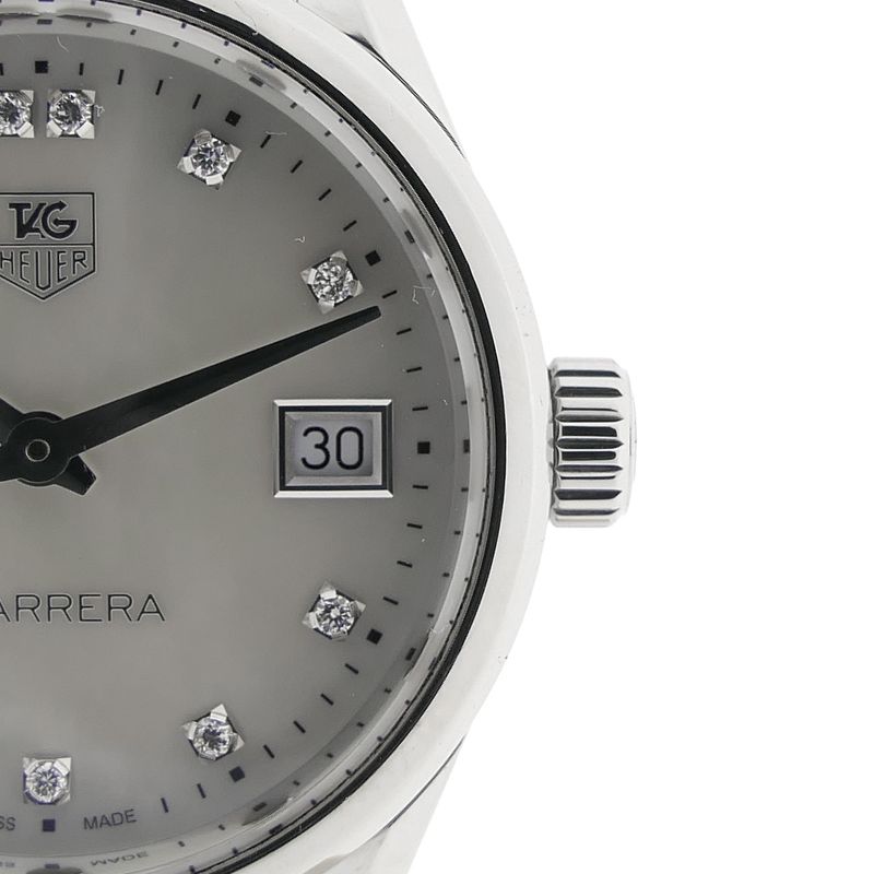 Image 10 of TAG Heuer Carrera 'Mother of Pearl' women's watch with diamonds