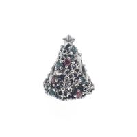 Pandora charm; Silver; Glitter Christmas tree