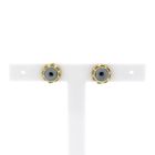 Image 1 of Gold stud earrings with hematite