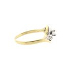 Image 5 of Bicolor Gold Ring with 0.18 ct Diamond; 14K; Size 17.75