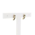 Image 3 of Gold earrings with sapphire and diamonds; 0.01 ct.