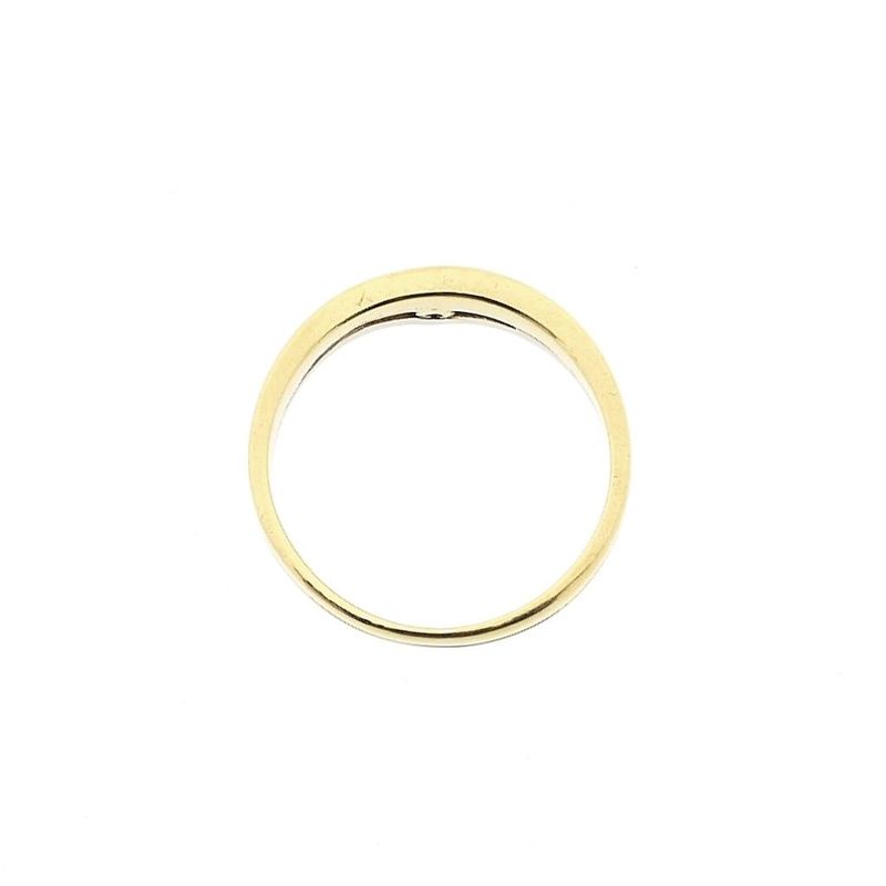 Image 5 of Bicolor Gold Solitaire Ring with Zirconia