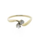 Image 4 of Gold ring with diamond; 0.20 ct. | Toi et moi