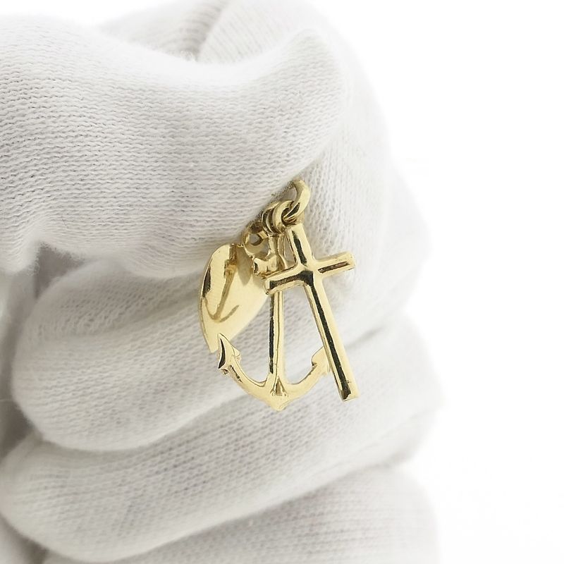 Image 5 of Gold pendant; Faith, hope, and love