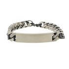 Image 3 of Silver robust gourmet link bracelet with engraving plate | 22 cm