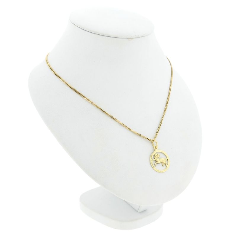 Image 4 of Gold zodiac sign pendant; Aries