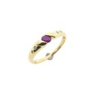 Image 1 of Gold ring with ruby ​​and diamond | 0.02 ct.