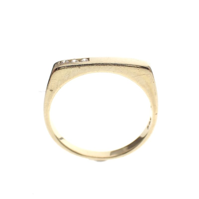 Image 5 of Gold subtle ring with diamonds | 0.03 ct.