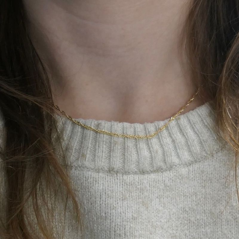 Image 8 of Gold Singapore link chain