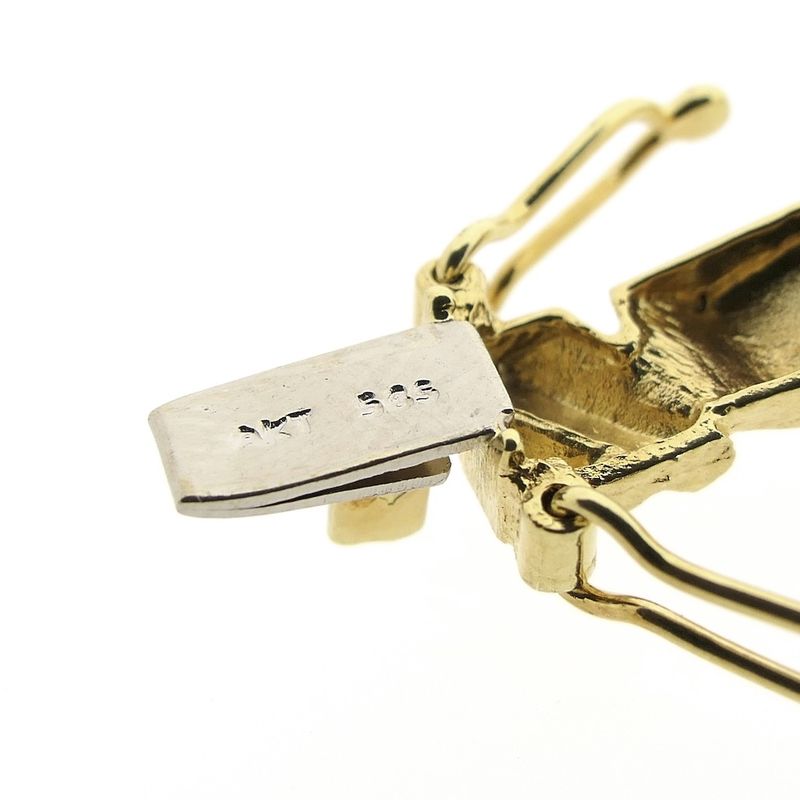 Image 9 of Gold raw link bracelet; Riitta Hakala | 18.5 cm