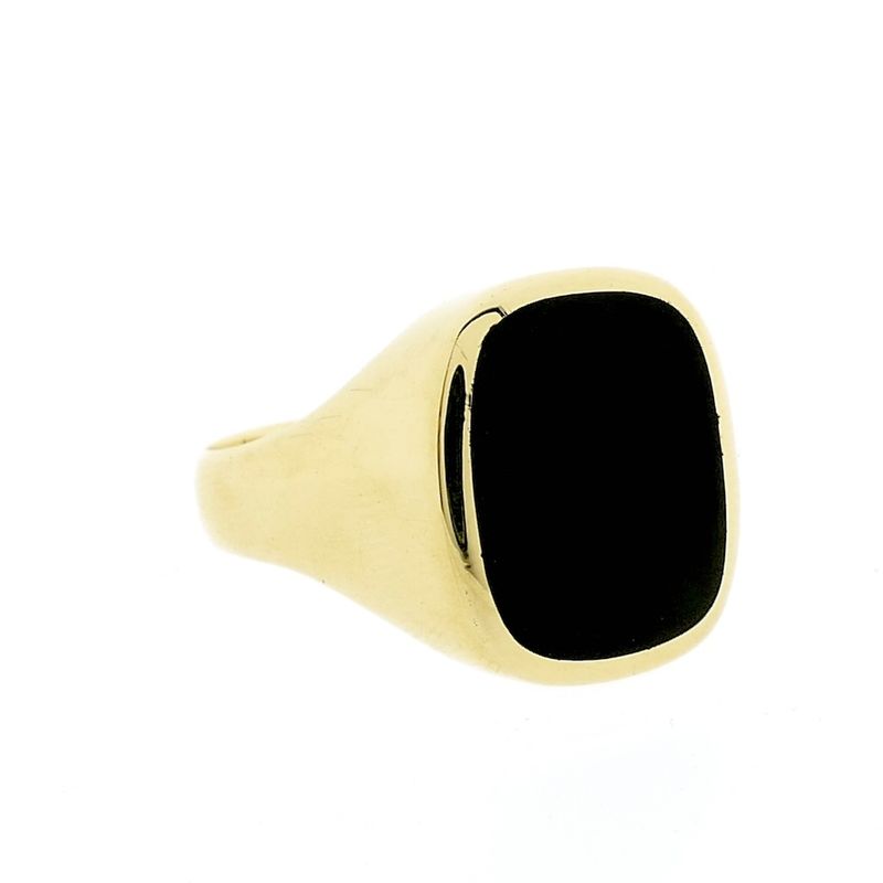 Image 5 of Gold signet ring with onyx