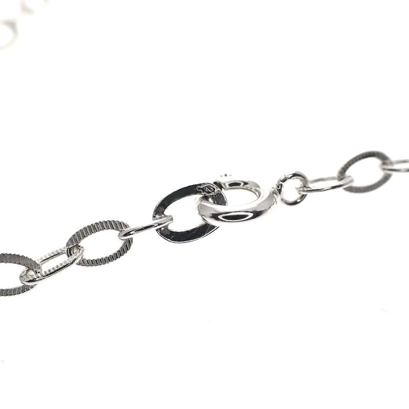 Image 3 of Silver ribbed anchor link chain | 70 cm
