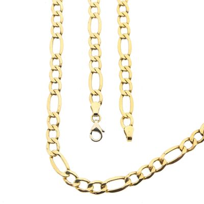 Image 1 of Two-tone gold Figaro link chain