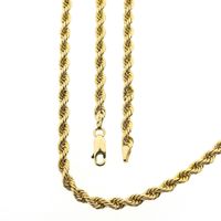 Twisted Link Gold Chain; 14k; 60.5 cm