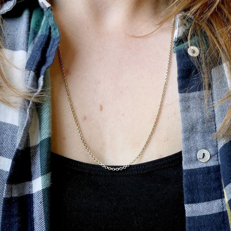 Image 7 of Gold jasseron link chain | 60.5 cm