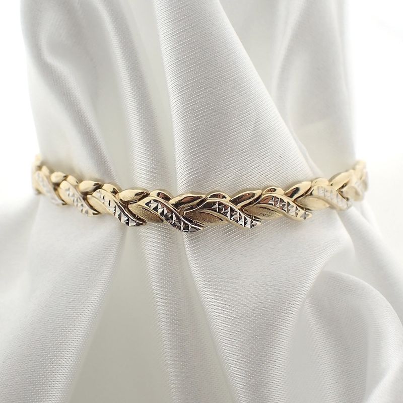 Image 6 of Two-tone gold fantasy link bracelet | 20 cm