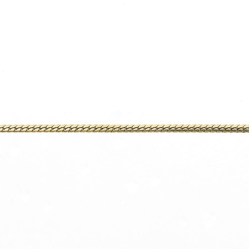 Image 8 of Gold flat cardano link chain with fixed pendant