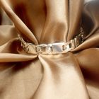 Image 4 of Silver wide bracelet with closed figaro links | 21.5 cm