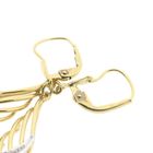 Image 9 of Bicolor gold long earrings with diamonds; 0.01 ct.