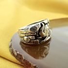 Image 4 of Robust silver ring with elephant