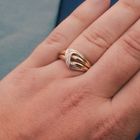 Image 4 of Gold ring with diamonds; 0.01 ct.