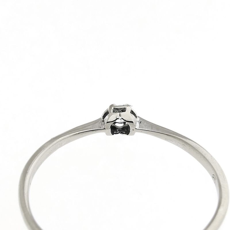 Image 8 of White gold solitaire ring with diamond | 0.06 ct.