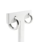 Image 7 of White gold hinged hoop earrings Ø 14.7 mm