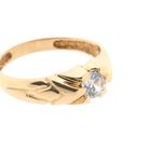Image 3 of Gold solitaire ring with zirconia