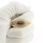 Image 10 of Vintage gold brooch with garnet