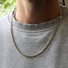 Image 7 of Two-tone gold fantasy link chain