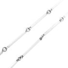 Afbeelding 7 van Witgouden staafjes schakelketting | 46 cm
