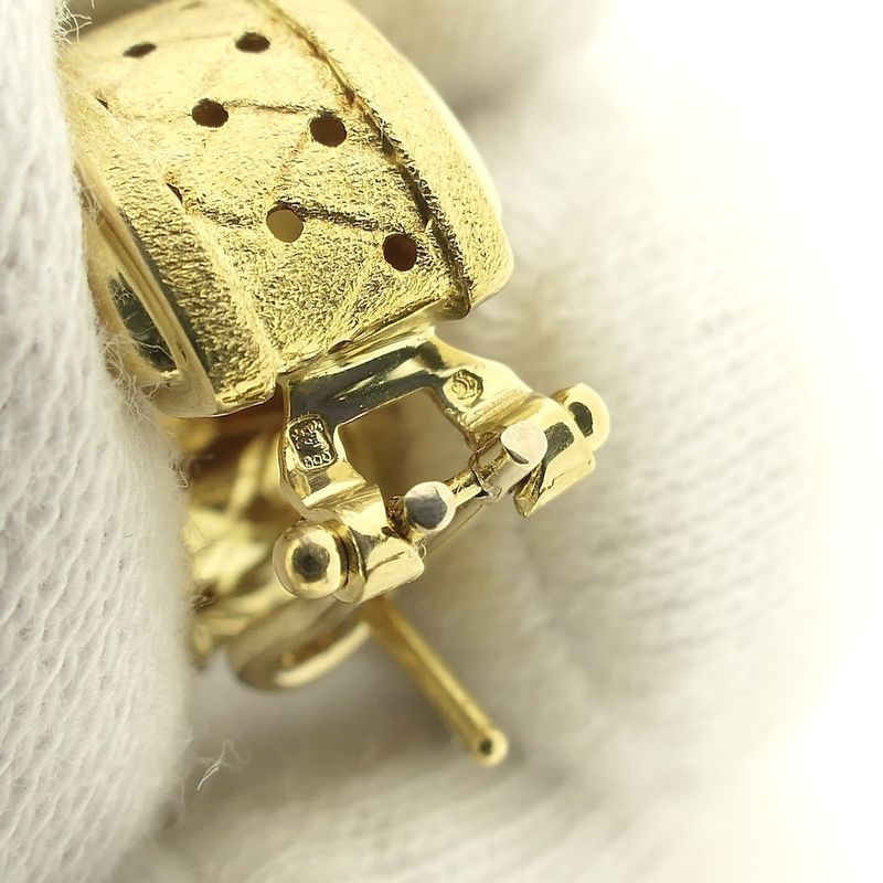 Image 6 of 19.2 carat gold semi-circular earrings; Ø 16.5 mm