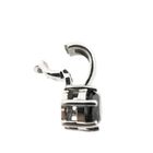 Image 4 of White gold solitaire pendant with black diamond; 1.00 ct.