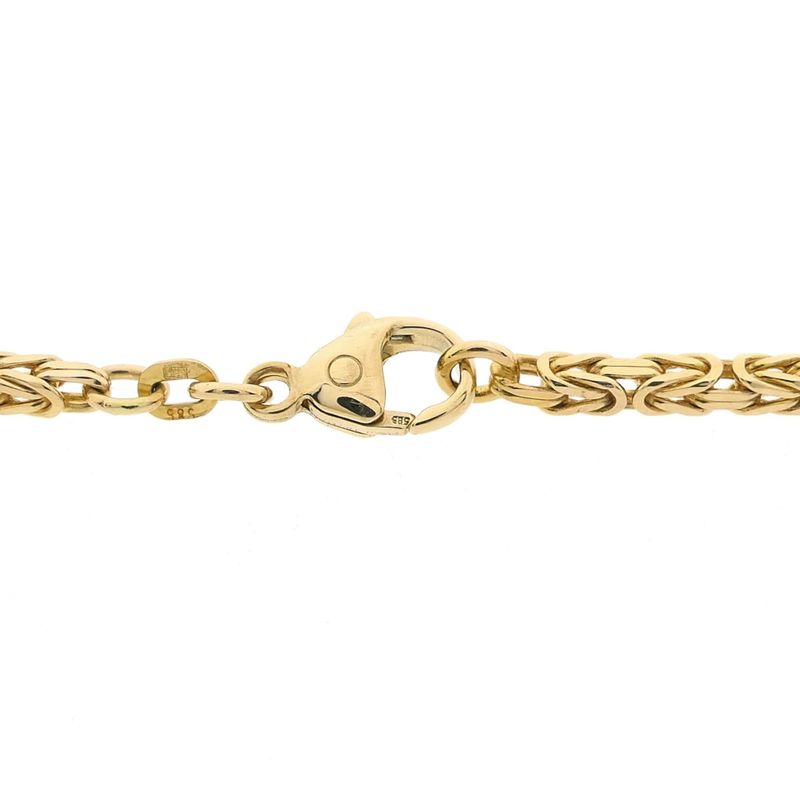 Image 5 of Golden Square Byzantine Link Necklace