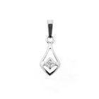 Image 1 of Subtle white gold pendant with diamond; 0.02 ct.