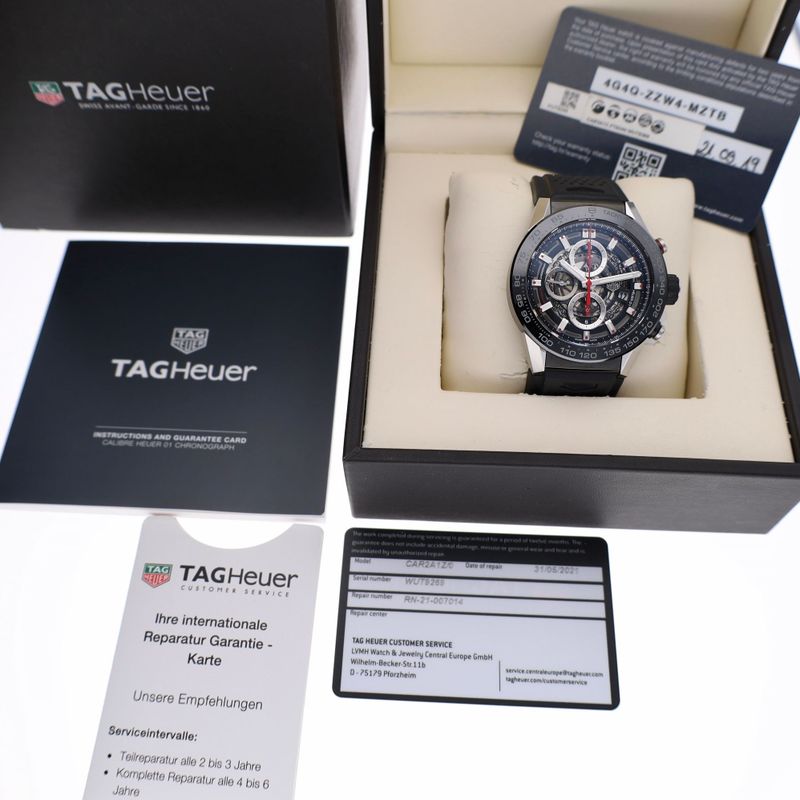 Image 7 of TAG Heuer Carrera Automatic 45mm CAR2A1Z.FT6044; Men's Chronograph Watch