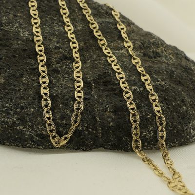 Golden fantasy link chain | 51.5 cm Image 2 of Golden fantasy link chain | 51.5 cm