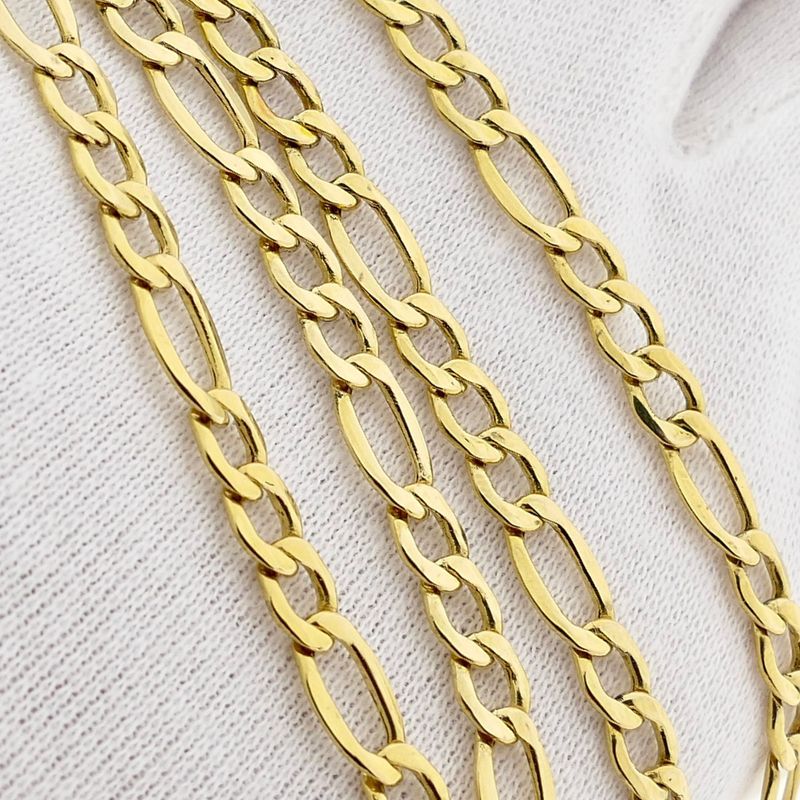 Image 7 of Two-tone gold Figaro link chain