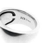 Image 5 of Silver wide paver ring with zirconia; TiSento