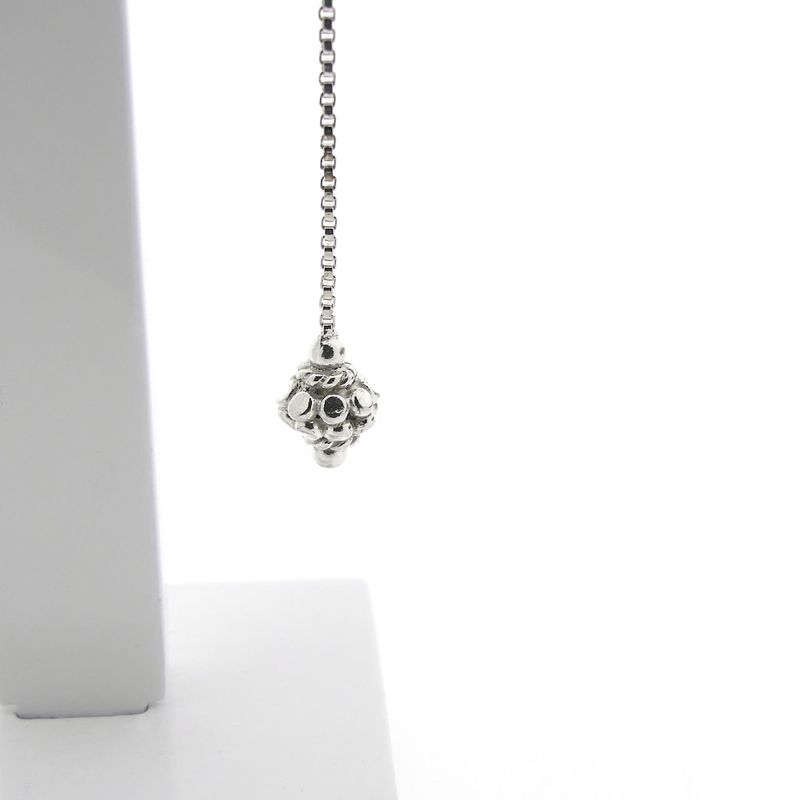 Image 3 of Silver long fantasy earrings