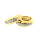 Image 5 of Gold hoop earrings with zirconia; Ø 15.2 mm