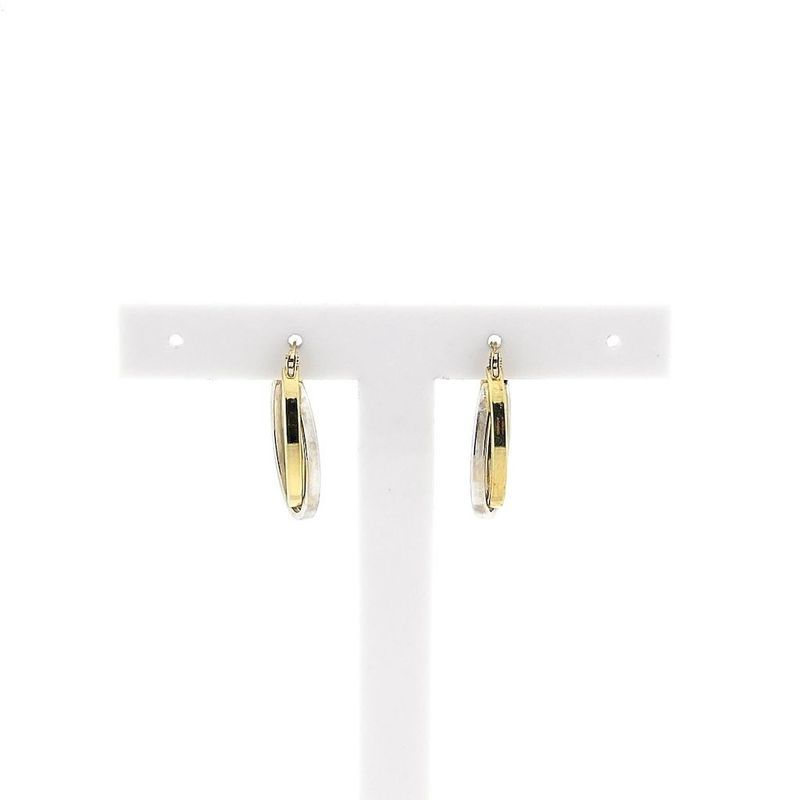 Image 1 of Two-tone gold earrings