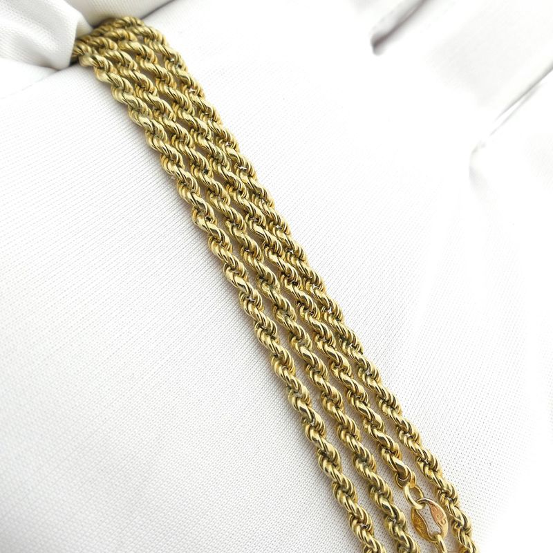 Image 8 of Gold twisted link chain