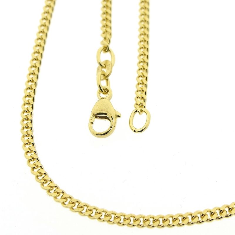 Image 1 of Gold gourmet link chain | 60.5 cm