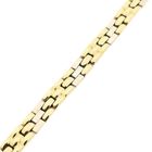Image 6 of Bicolor Gold Panther Link Bracelet; 14 Karat; 19.5 cm